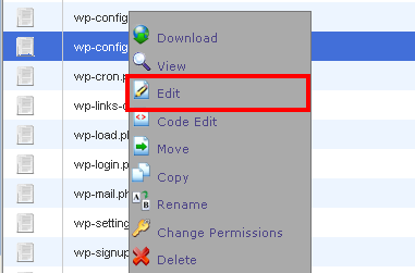 wp-config edit