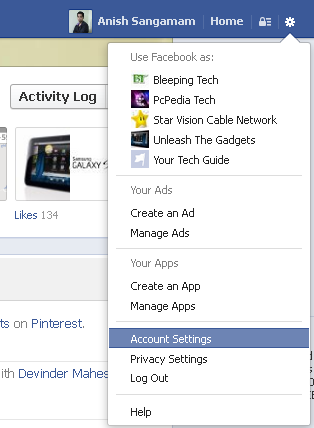 Facebook Account Settings