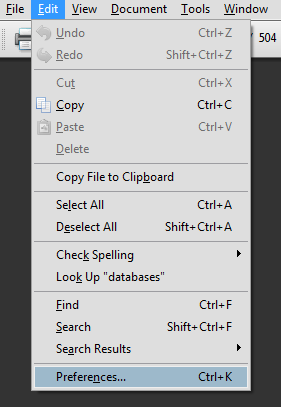 edit - preferences
