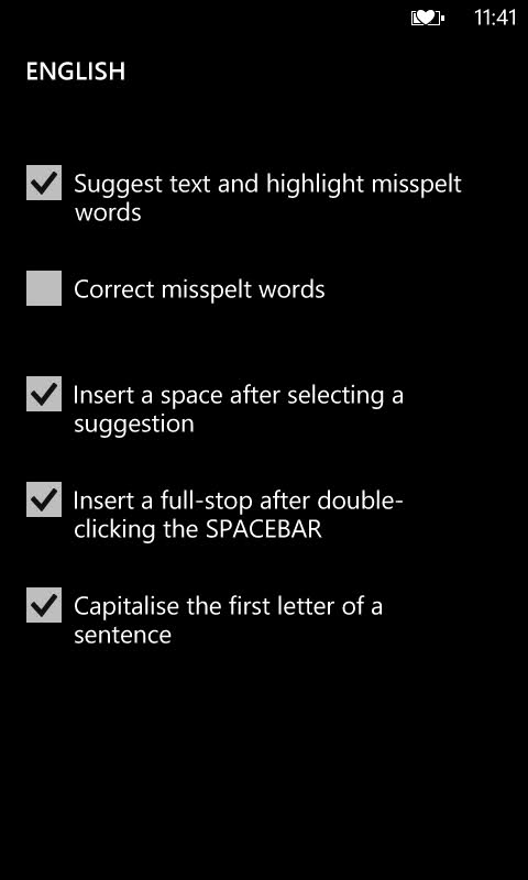 turn off auto spell correction